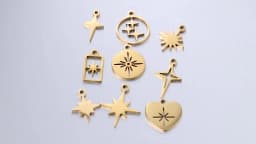 5pcs/Lot Wholesale Stainless Steel High Quality Star Charms Pendants For Making Jewelry DIY Necklace Earrings Bracelets Jewelry