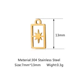 5pcs/Lot Wholesale Stainless Steel High Quality Star Charms Pendants For Making Jewelry DIY Necklace Earrings Bracelets Jewelry