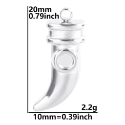 Luna Moon 100% Stainless Steel Charms For Jewelry Making Supplies Curved Month Pendant Silver Color Fashion Charms In Bulk Gifts
