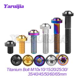 Yaruijia Titanium Bolt M10x10/15/20/25/30/35/40/45/50/60/65mm 1.25/1.5 Pitch Plum Torx T45/T50 Head for Motorcycle Car