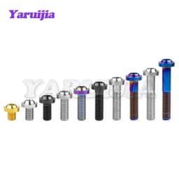Yaruijia Titanium Bolt M10x10/15/20/25/30/35/40/45/50/60/65mm 1.25/1.5 Pitch Plum Torx T45/T50 Head for Motorcycle Car