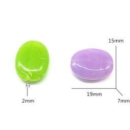 15x19mm Acrylic Oval Shape Beads for Jewelry Makeing Bracelet Necklace Earrings DIY Accessory
