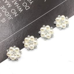 10Pcs Delicate and Compact 15MM Metal Rhinestone Pearl Jewelry Button DIY Wedding Dress Hair Accessories Invitation Accessories