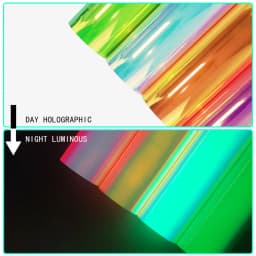 CHEONET HTV --- Glow In Dark Heat Transfer Vinyl HTV Iron On Vinyl Luminous Symphony Holographic Color For DIY T-Shirt