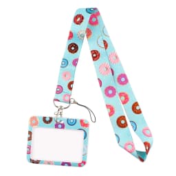 Wholesale Horizontal Style Yoga Sakura Daisy Lanyard for Key Neck Strap Card ID Badge Holder Key Chain Key Holder Accessories