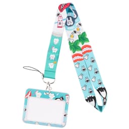 Wholesale Horizontal Style Yoga Sakura Daisy Lanyard for Key Neck Strap Card ID Badge Holder Key Chain Key Holder Accessories