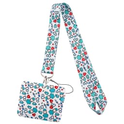 Wholesale Horizontal Style Yoga Sakura Daisy Lanyard for Key Neck Strap Card ID Badge Holder Key Chain Key Holder Accessories