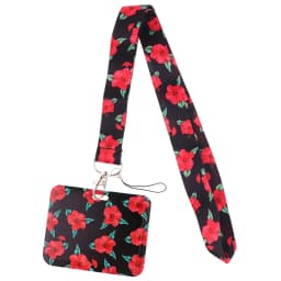 Wholesale Horizontal Style Yoga Sakura Daisy Lanyard for Key Neck Strap Card ID Badge Holder Key Chain Key Holder Accessories