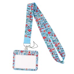 Wholesale Horizontal Style Yoga Sakura Daisy Lanyard for Key Neck Strap Card ID Badge Holder Key Chain Key Holder Accessories