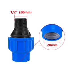 PE PVC Pipe Adapter 1/2" 3/4" 1"1.2"1.5" Male to 20/25/32/40/50mm Reducer Garden Irrigation Pipe Adapter
