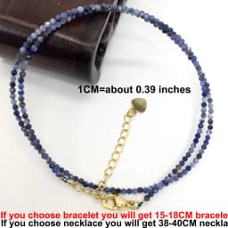 Natural Stone Beads Necklaces Bracelet 2-3MM Faceted Round Quarts Tourmalins Mini Beads Necklaces For Women Jewelry Gifts