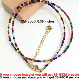 Natural Stone Beads Necklaces Bracelet 2-3MM Faceted Round Quarts Tourmalins Mini Beads Necklaces For Women Jewelry Gifts