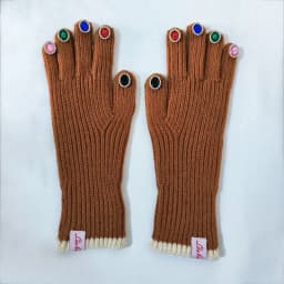 Women Winter Warm Knitted Full Finger Gloves Solid Wool Luxury Rhinestone Girl Fashion Touch Screen Mittens Female Drving