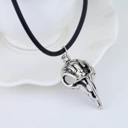 Vintage Bird Skull Pendant Raven Bellatrix Crow Lestrange Necklace Cosplay Movie Jewelry Gothic Style for Men Women Gift
