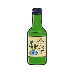 Soju Enamel Pin Korea Wine Brooch Badge Cartoon Peach Fresh Bottle Pink Green Lapel Sweater Hat Jewelry Custom Gift Wholesale