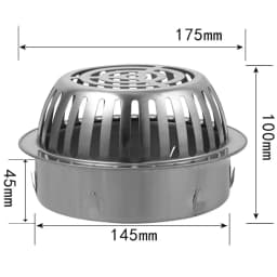 Balcony Roof Floor Drain Stainless Steel Round Large Displacement Anti-blocking Filter Screen Cover Outdoor Floor Drain