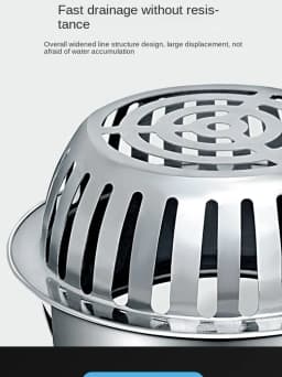 Balcony Roof Floor Drain Stainless Steel Round Large Displacement Anti-blocking Filter Screen Cover Outdoor Floor Drain