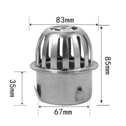Balcony Roof Floor Drain Stainless Steel Round Large Displacement Anti-blocking Filter Screen Cover Outdoor Floor Drain
