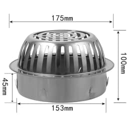 Balcony Roof Floor Drain Stainless Steel Round Large Displacement Anti-blocking Filter Screen Cover Outdoor Floor Drain