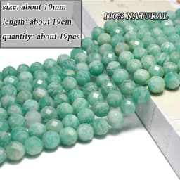 Wholesale Natural Amazonite Various Shape Stone Beads Round Faceted Rondelle Square Irregular for Jewelry Making Diy Bracelet