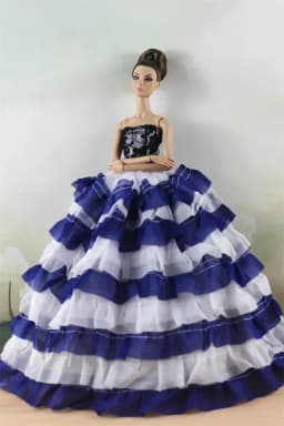 Handmade BABI Doll Clothes Dress Gown for 11.5 inch doll&body 1/6 #02