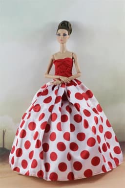 Handmade BABI Doll Clothes Dress Gown for 11.5 inch doll&body 1/6 #02