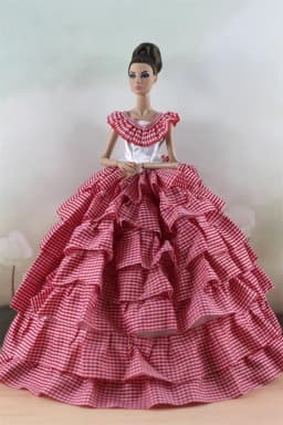 Handmade BABI Doll Clothes Dress Gown for 11.5 inch doll&body 1/6 #02