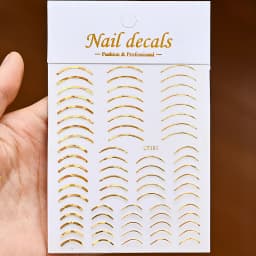 3D French Nail Stickers 1pcs French Romance Fashion Nail Accessories Metal Line Nail Stickers Nail Art Stickers Nail Stickers