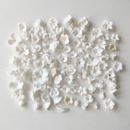 50pcs Handmade Ceramic Flower Material White Color Porcelain Floral Hair Accessories For DIY Jewelry Make Parts