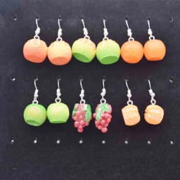 10pcs Fruits Oranges Grape Charms For Pendant DIY Earrings Necklace Jewelry Accessories Finding