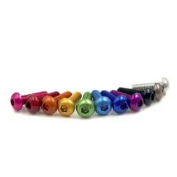 10pcs ISO7380 Aluminum Button Head Screw M3 M4 M5 M6*5/6/8/10/12/16/20/25 Colourful Aluminum Hex Allen Socket Round Head Screw