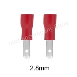 100/50/10pc Male Red blue yellow 2.8mm 4.8mm 6.3mm Insulated Electrical Crimp Terminal Spade Wire Connector Cable Wire Connector