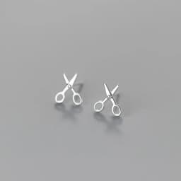 Creative Mini Scissors Stud Earrings for Women Girl