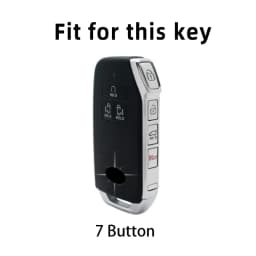 7Buttons TPU Car Key Case Cover Remote Shell Fob Holder Keychain for Kia Carnival 2021 2022 Carnival KA4 EX SX LX Fiesta 2023