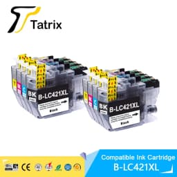 Tatrix High Capacity LC421XL LC421 421XL Compatible Ink Cartridge For Brother DCP-J1050DW MFC-J1010DW DCP-J1140DW Printer