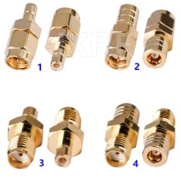 JXRF SMA BNC UHF To SMA SMB MCX MMCX BNC TNC UHF N F Type SO239 PL259 RF Coaxial Coax Adapter Connector Combination 4 Piece