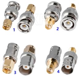 JXRF SMA BNC UHF To SMA SMB MCX MMCX BNC TNC UHF N F Type SO239 PL259 RF Coaxial Coax Adapter Connector Combination 4 Piece