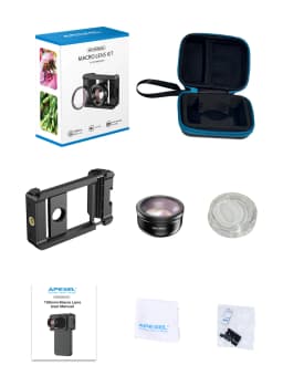 APEXEL New Upgraded 4K HD 100mm Macro Lens With CPL Filter Universal Clamp Micro Lenses for iPhone Samsung and All Smartphones