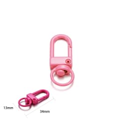 10pcs/lot 12x33mm Rotating Dog Buckle Gold Rhodium Metal Lobster Clasps Hooks For DIY Jewelry Making Key Ring Chain Accessories