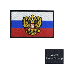 1PC Russian Flag Russia Armband Embroidered Patch Hook And Loop Or Iron On Embroidery Badge Cloth Military Moral Stripe