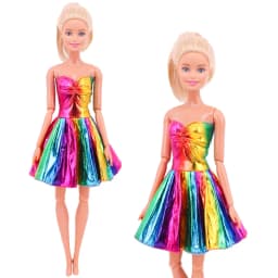 Flash Skirt Doll Dress For 30 CM Babi Doll Clothes Accesories BJD Blyth 1/6 Dollhouse Miniature Items Toys For Girls