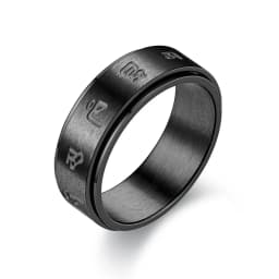 Anxiety Fidget Spinner Rings for Men Male Black Stainless Steel Spinning Rotate Ring for Women Anti Stress Accessories Jewelry