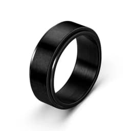Anxiety Fidget Spinner Rings for Men Male Black Stainless Steel Spinning Rotate Ring for Women Anti Stress Accessories Jewelry
