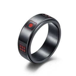 Anxiety Fidget Spinner Rings for Men Male Black Stainless Steel Spinning Rotate Ring for Women Anti Stress Accessories Jewelry