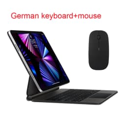 Magic Keyboard For iPad Pro 12.9 2022 2021 2020 2018 3rd 4th 5th 6th Generation Case Keyboard Hebrew Portuguese German Russian