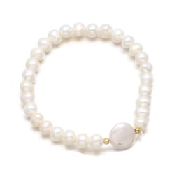 Natural Irregular Freshwater Rice Pearl White Purple Pink Bracelets Charm Elegant Party Jewelry Accessories Gift