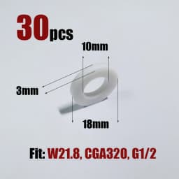 High Pressure PTFE Washer, Sealing Gasket for TR21-4, W21.8, CGA320, G3/4 Thread
