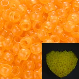 100Pcs Pony Beads 6x9mm Glitter Acrylic Beads Luminous Spacer Beads For Diy Craft Jewelry Bracelets Making Hair Supplies