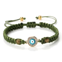 Women Crystal Blue Evil Eye Braided Bracelet Turkish Healing Yoga Couple Bracelet&Bangles Chain Pulsera Jewelry Gift Wholesale