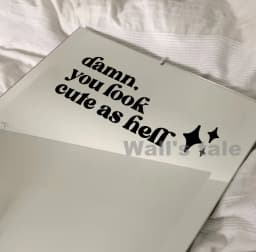 Mirror Affirmation Decal Damn You Look Cute As Hell Quote Viny Sticker Bridesmaid Gift Salon Decals Car Mirror Stickers Decor